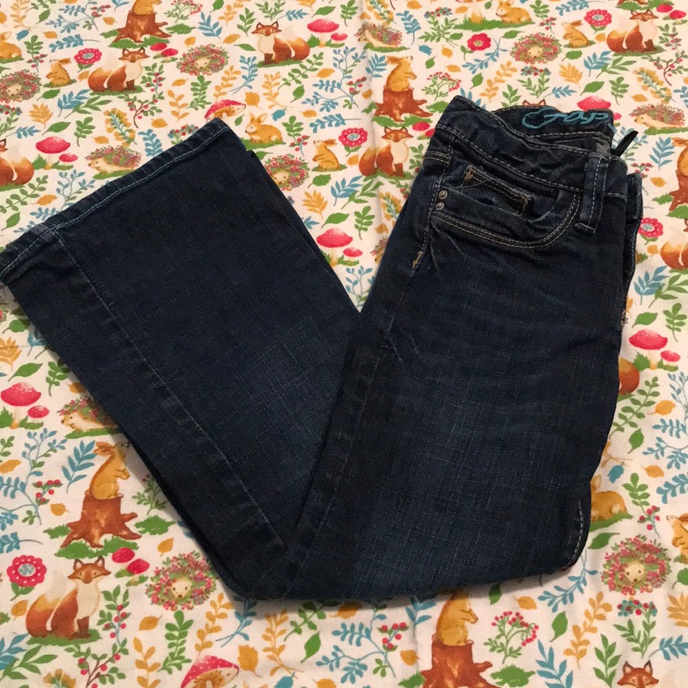Gap kids jeans flare size 6 Button front